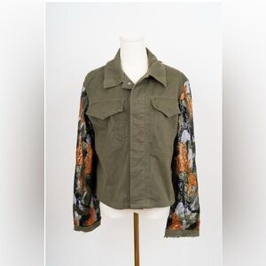 History Repeats Sequin Camo Utility Jacket Coat | Statement Outerwear